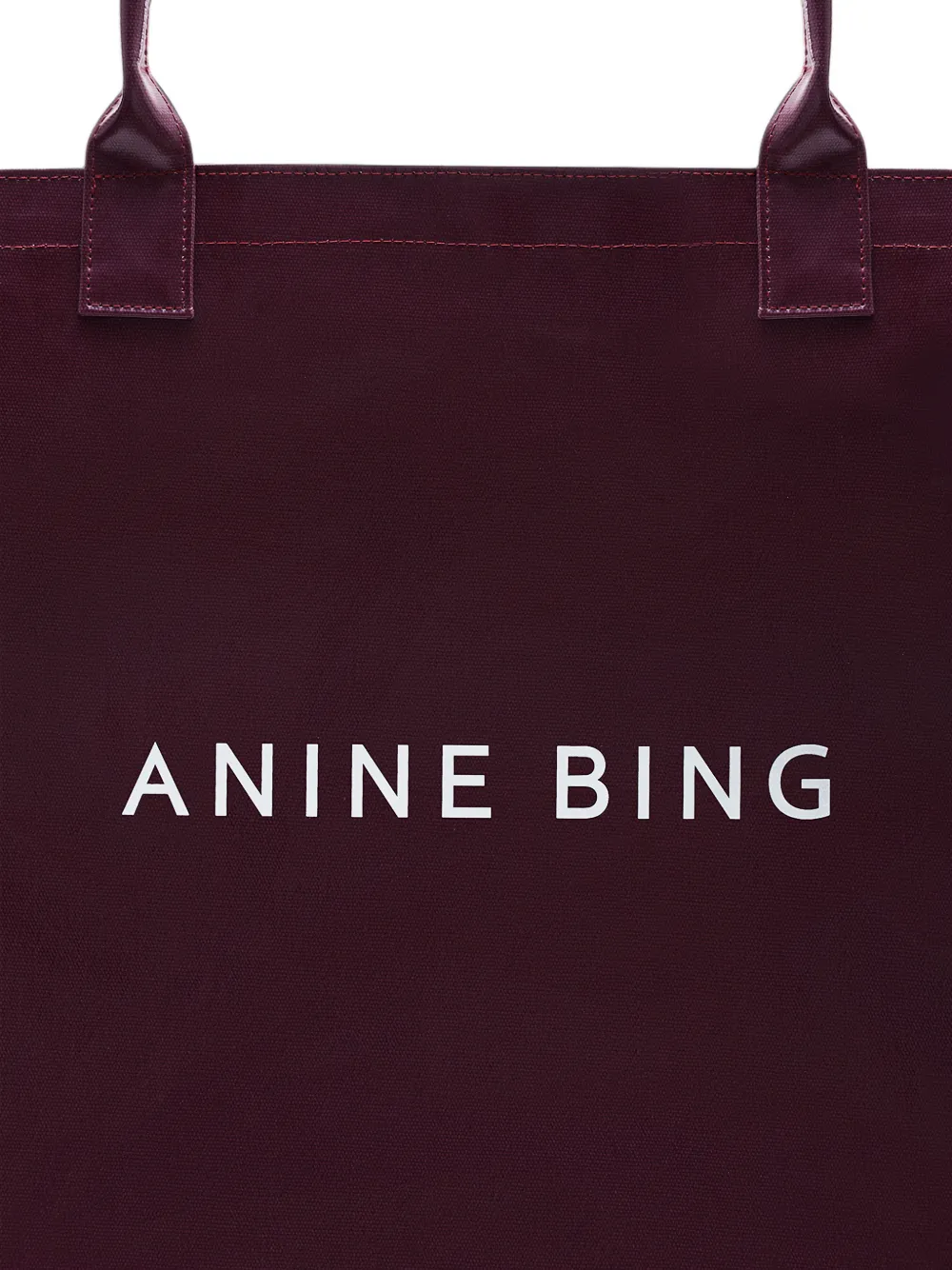 ANINE BING Leo gecoate canvas shopper Rood