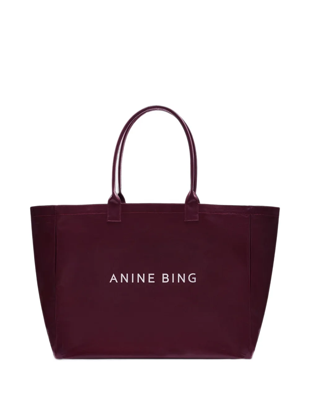 ANINE BING Leo coated canvas tote bag - Rosso