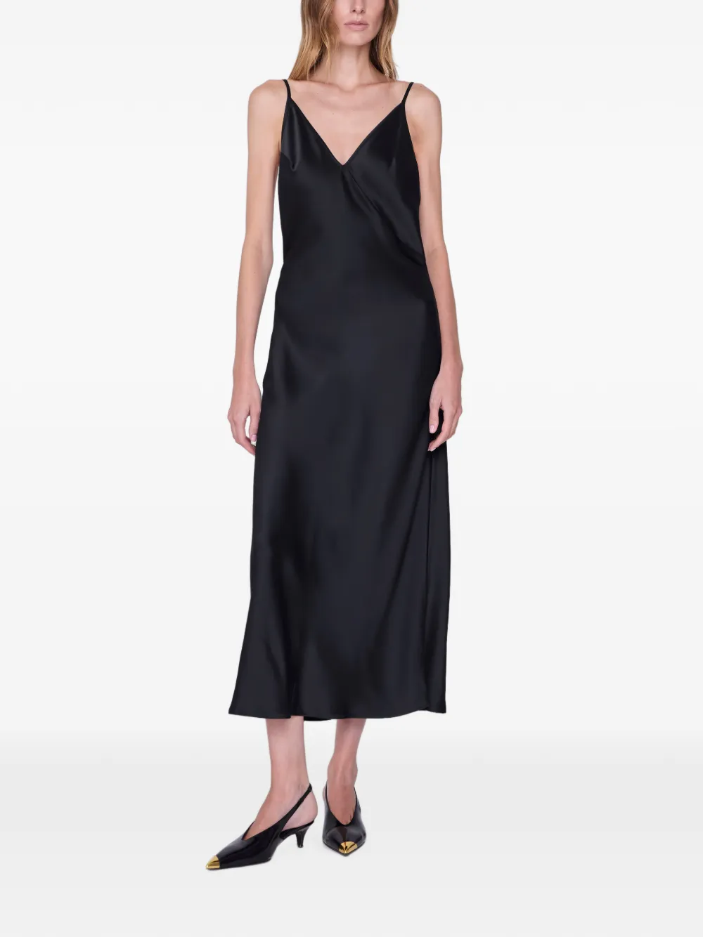 ANINE BING Blanca midi-jurk Zwart