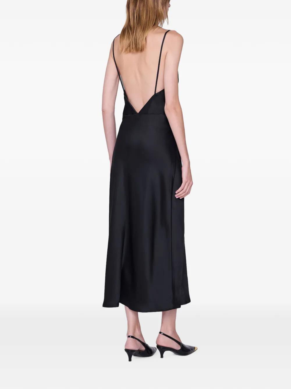 ANINE BING Blanca midi-jurk Zwart