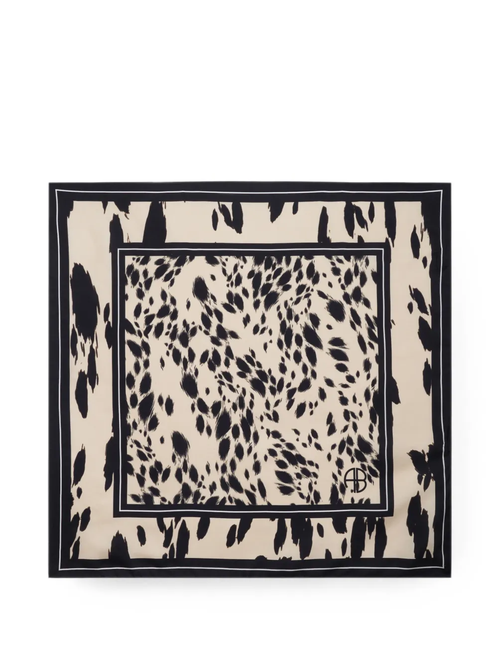 ANINE BING York scarf leopard - pearl white - Toni neutri