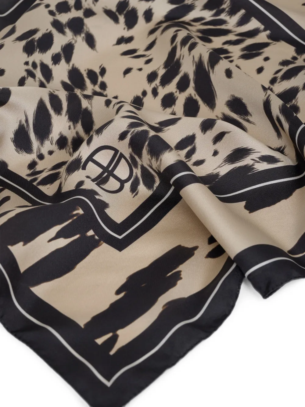 ANINE BING York sjaal met luipaard-print Beige