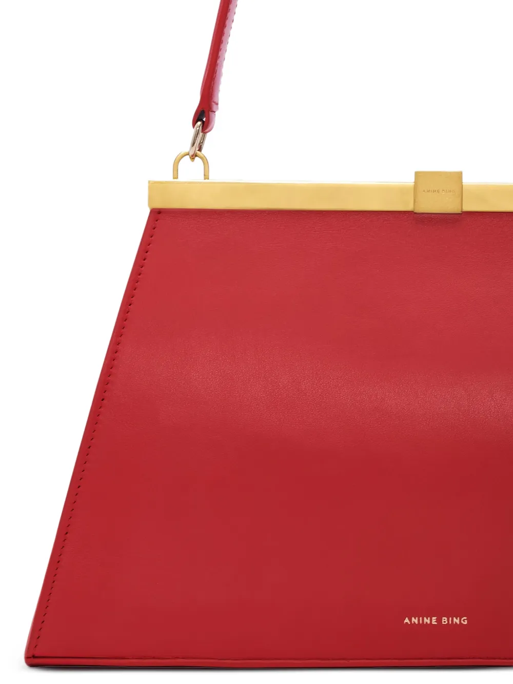 ANINE BING Anine leren schoudertas Rood
