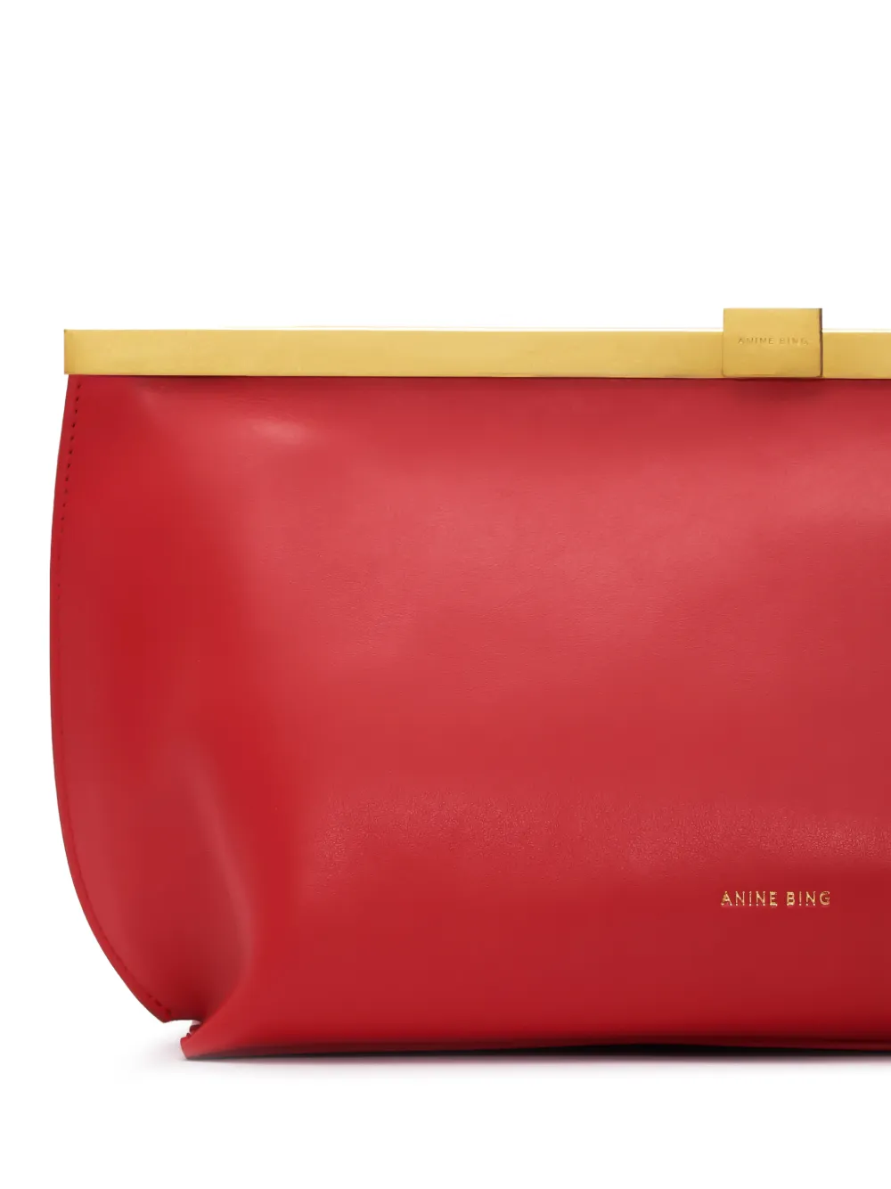 ANINE BING Aline clutch met logo-print Rood