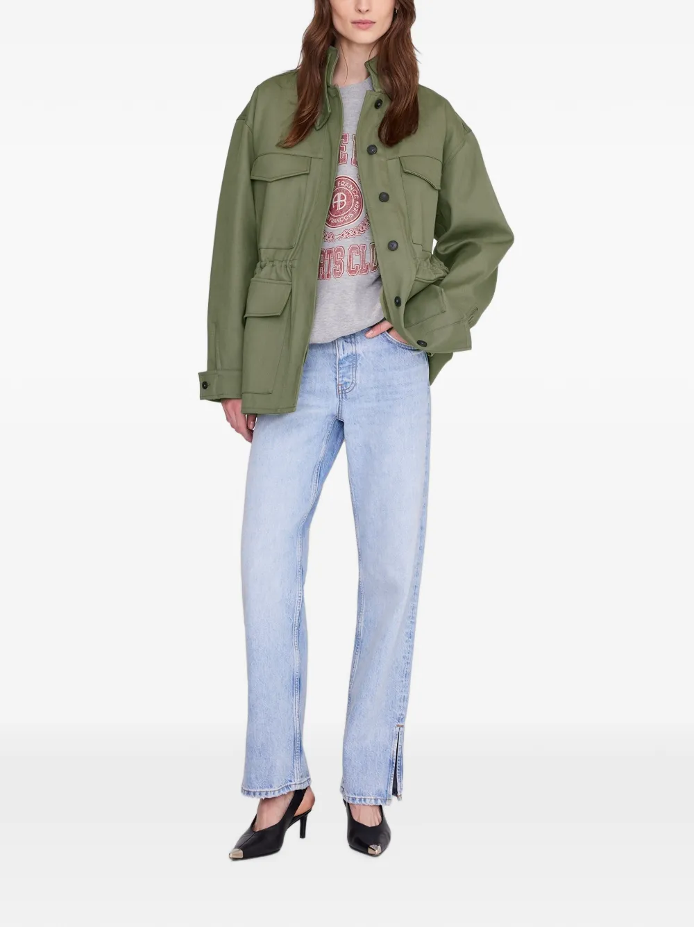 ANINE BING Miles collegiale sweater Grijs