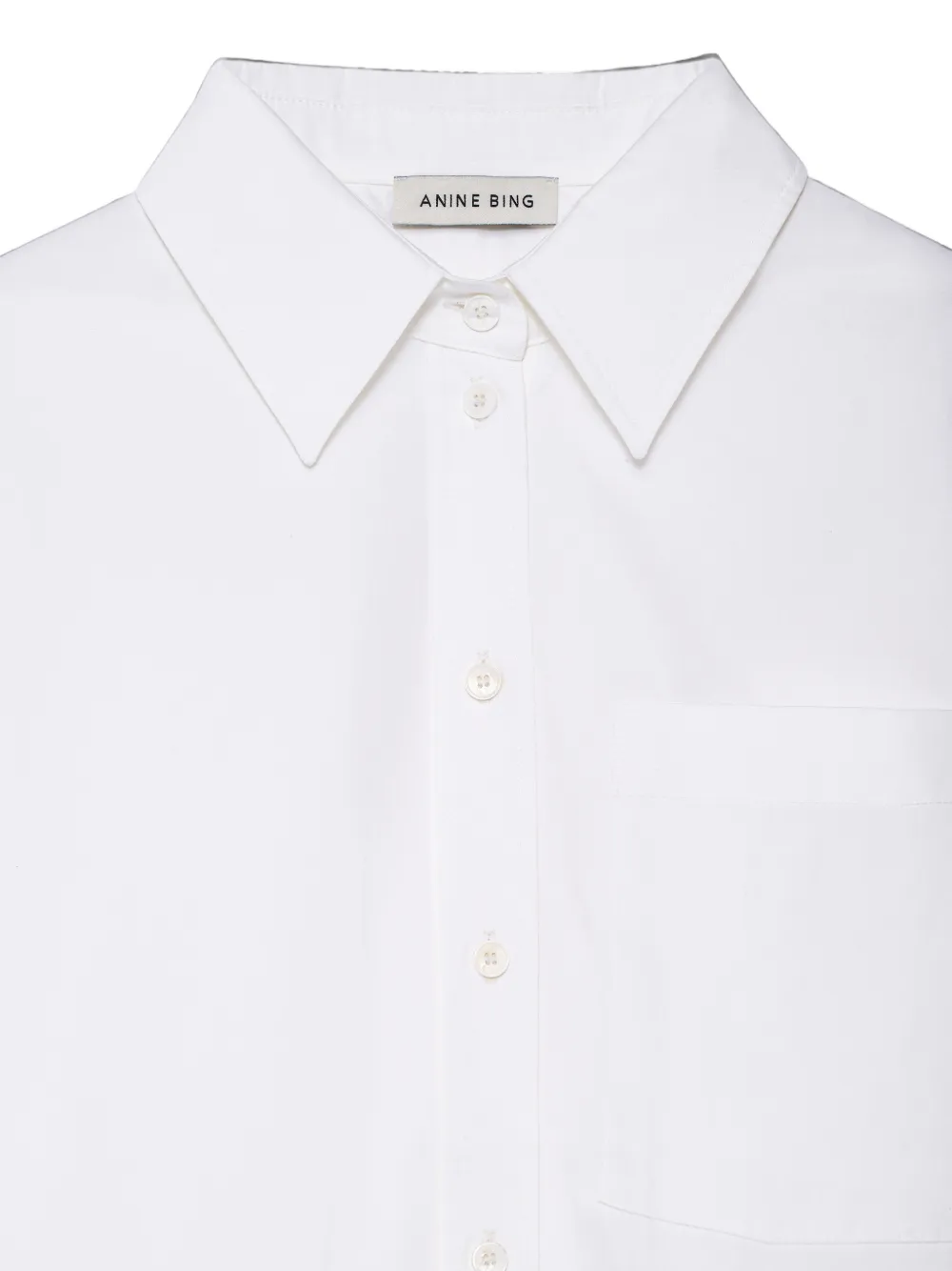 ANINE BING Scott cropped blouse Wit