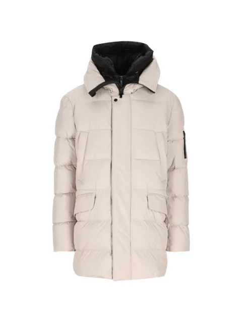 Moorer hooded padded coat