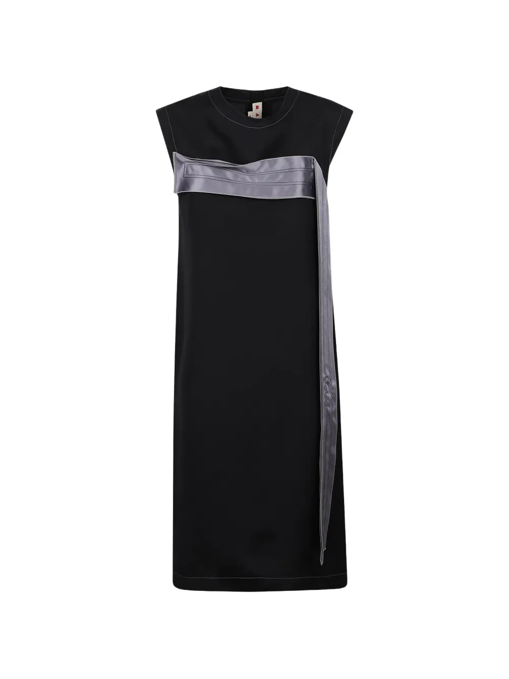 Marni contrast-trim sleeveless midi dress - Nero