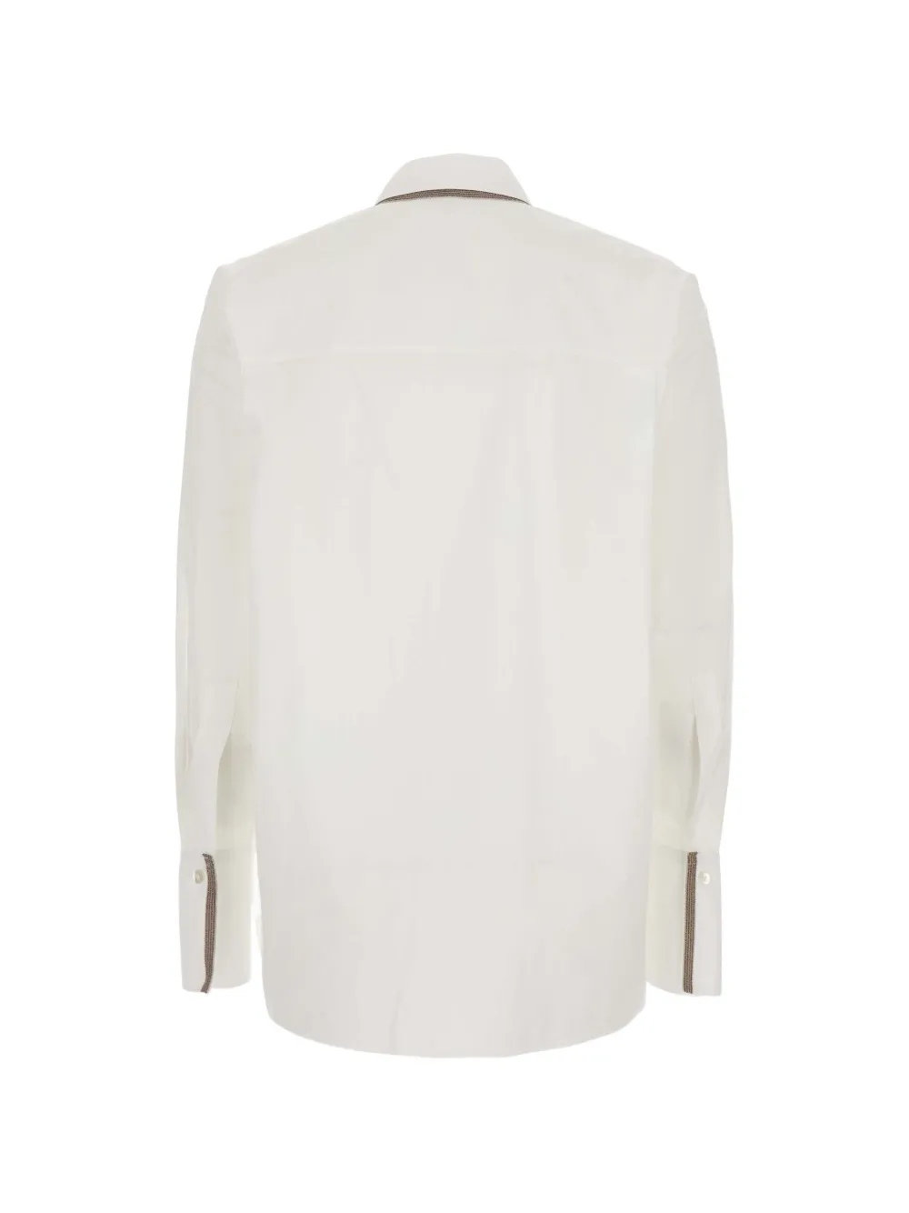 Antonelli Amaretto blouse met verborgen voorkant en knoopmanchetten Wit