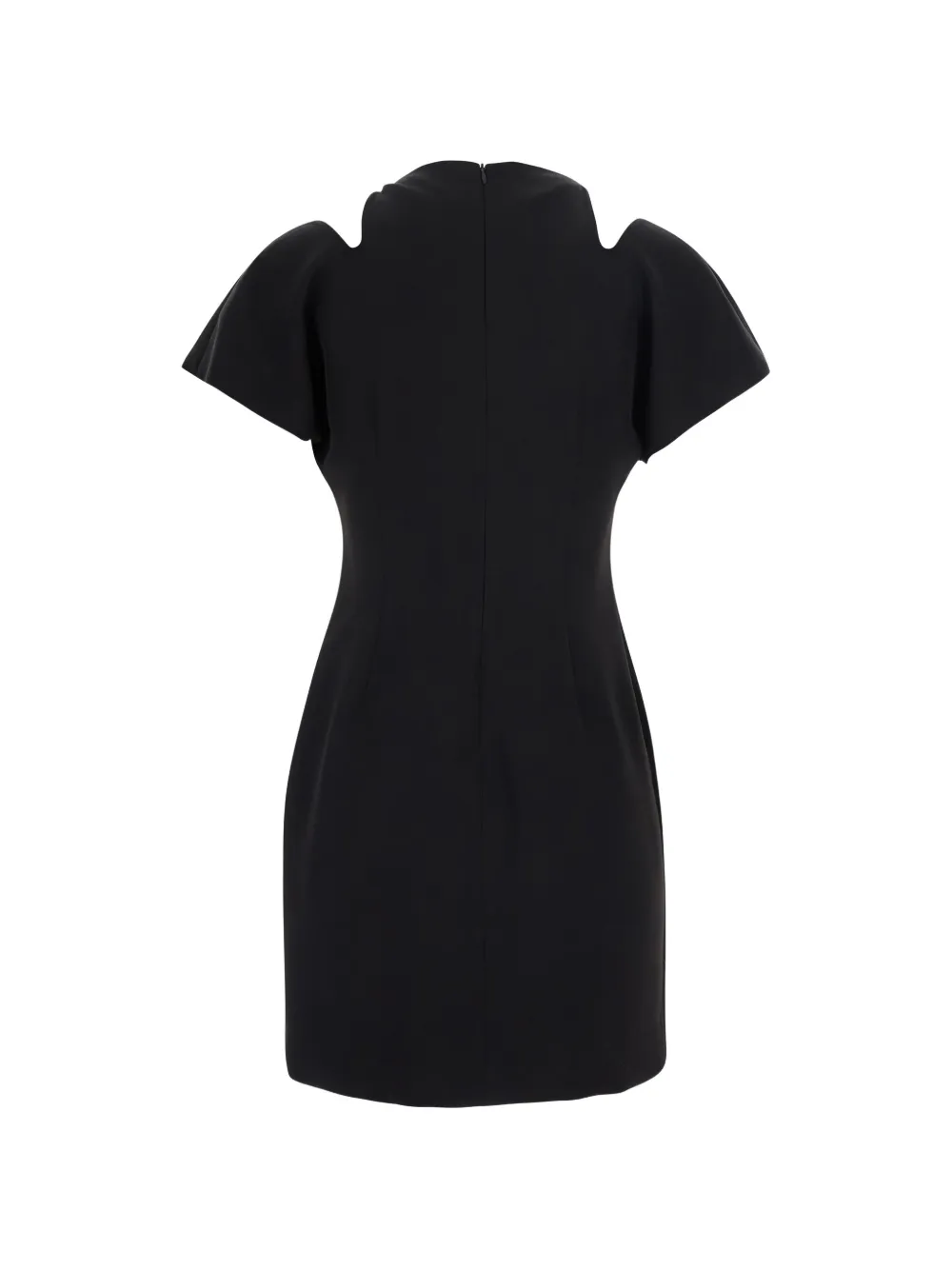 Federica Tosi Mini-jurk met col en uitgesneden details Zwart