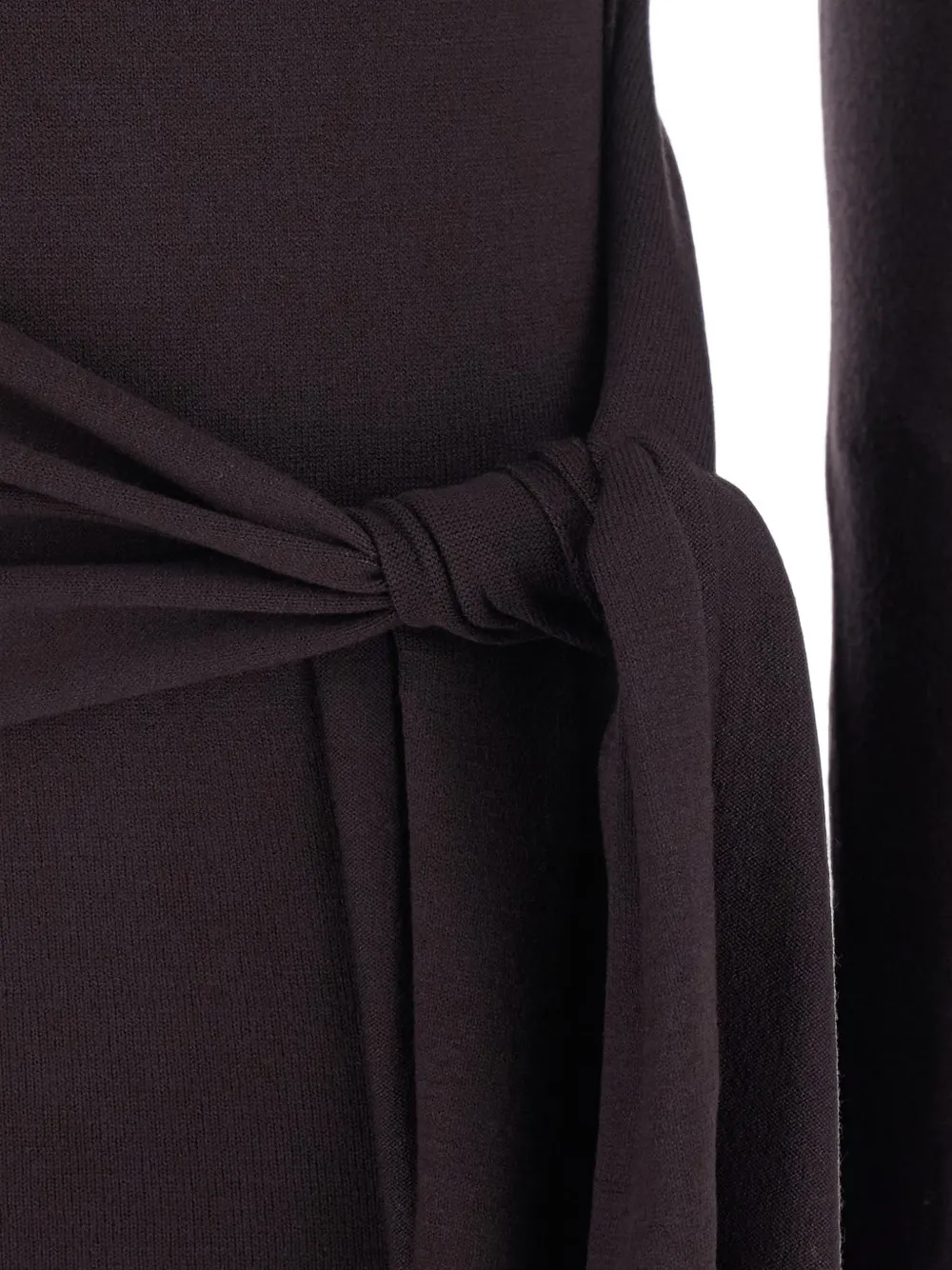Federica Tosi Midi-jurk met striksluiting en uitgesneden details Bruin