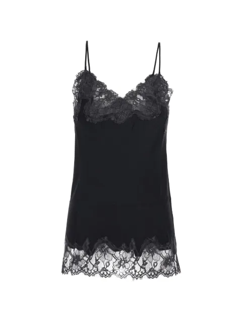 Gold Hawk Marilyn lace-trim silk top