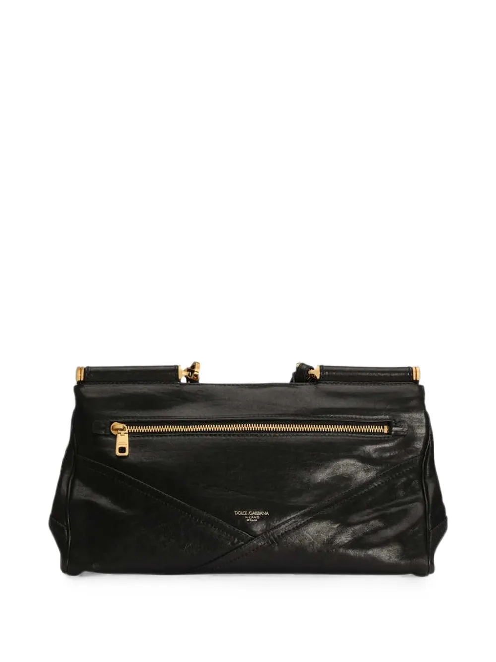 Dolce & Gabbana Medium My Sicily handtas van kalfsleer Zwart