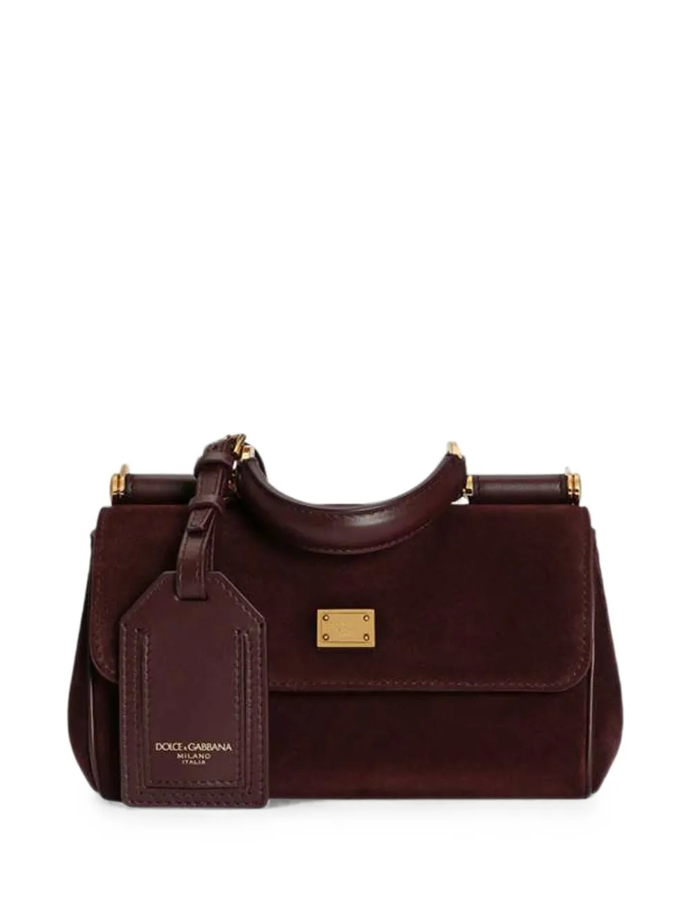 Dolce & Gabbana mini My Sicily handbag in split leather - Rosso