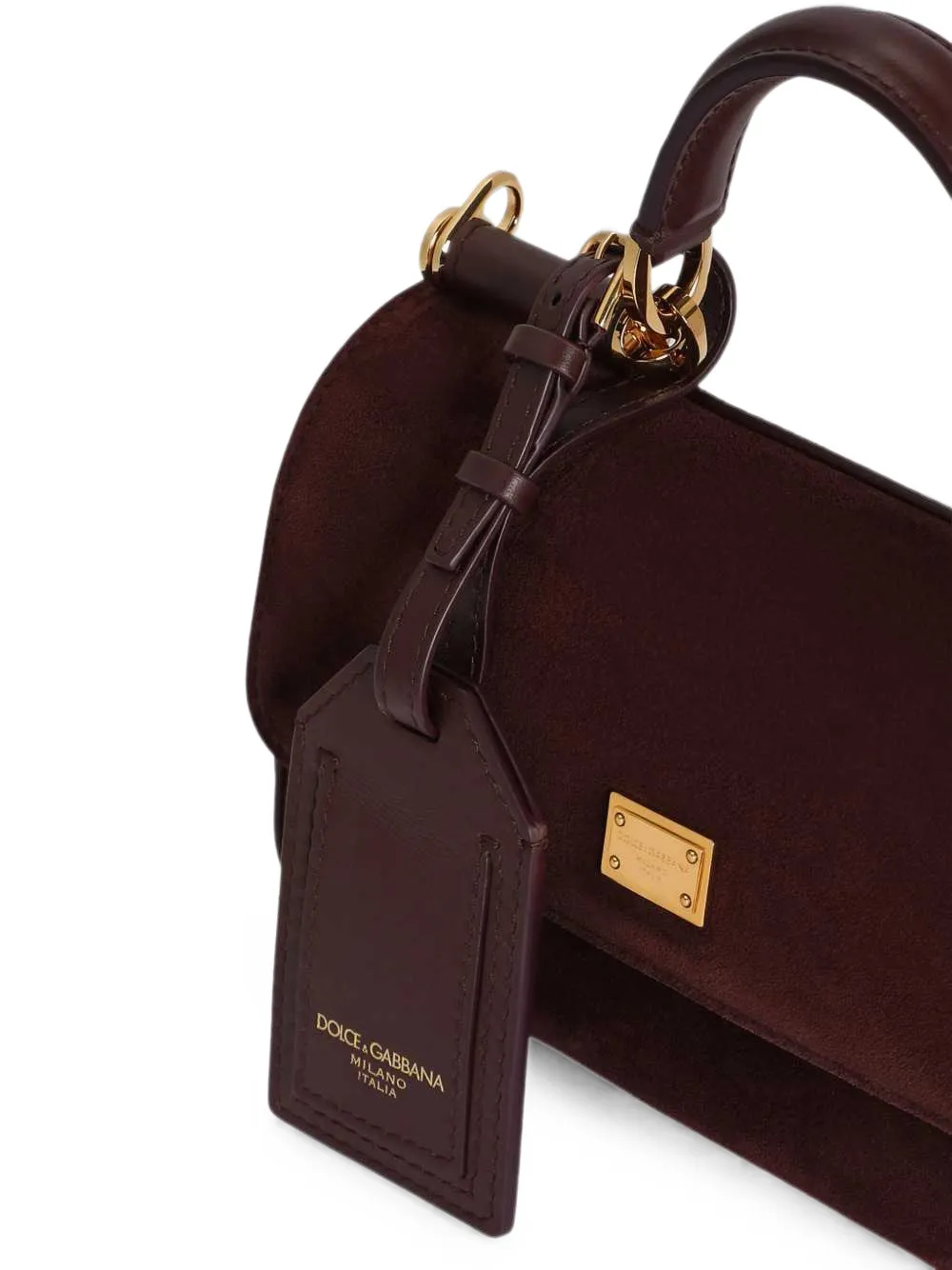 Dolce & Gabbana My Sicily leren mini-handtas met split Rood