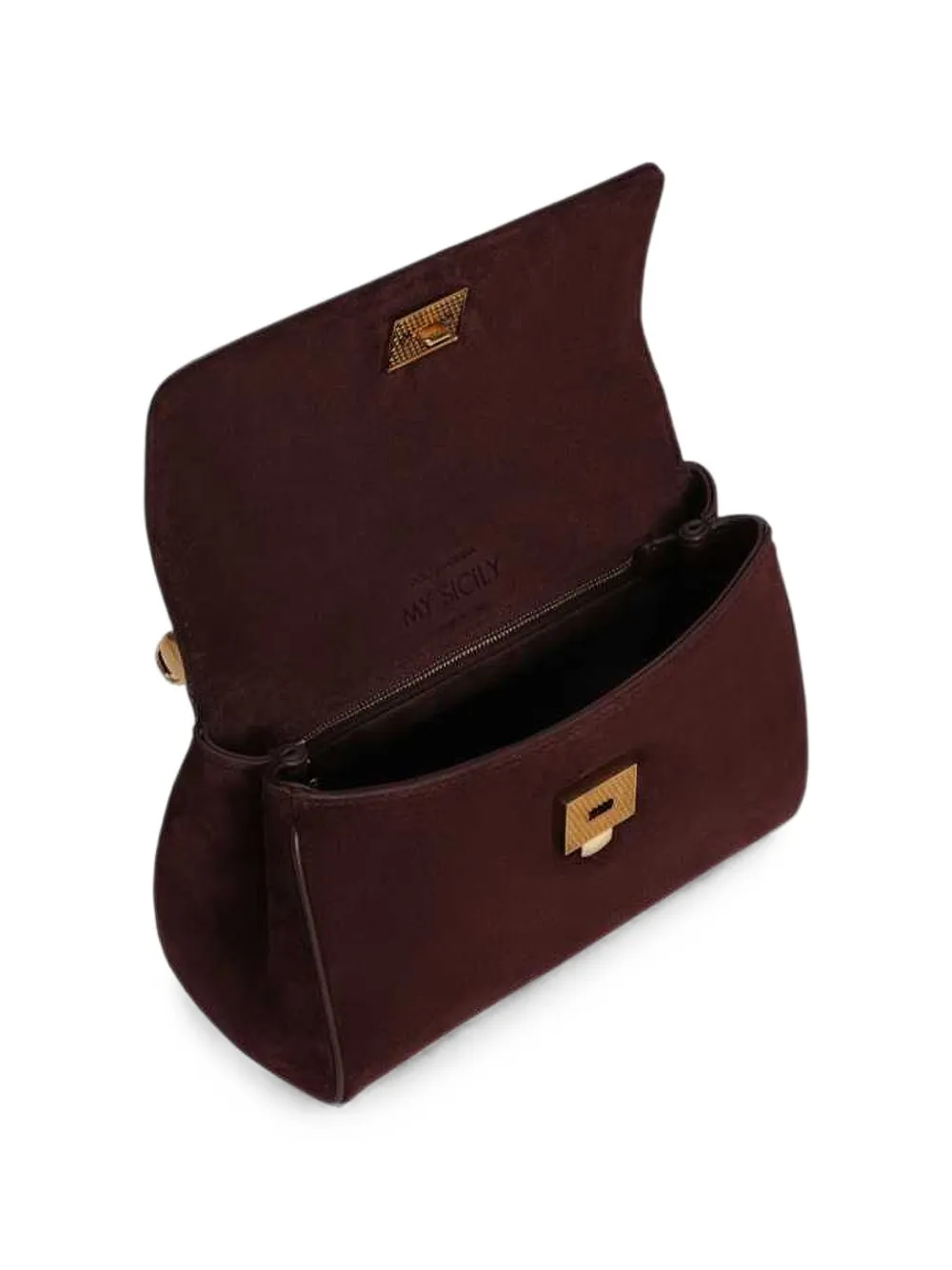 Dolce & Gabbana My Sicily leren mini-handtas met split Rood