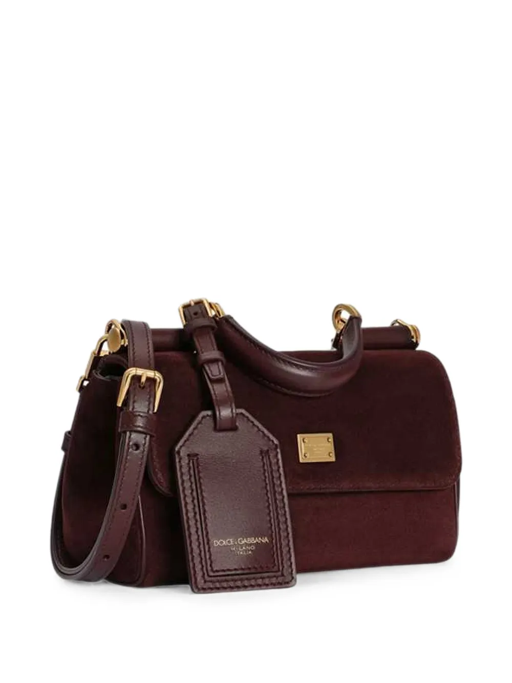 Dolce & Gabbana My Sicily leren mini-handtas met split Rood