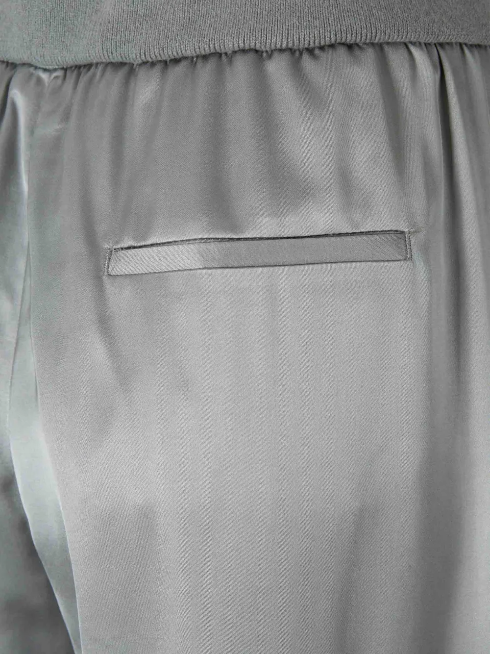 Peserico Broek met trekkoordtaille en wijde pijpen Grijs