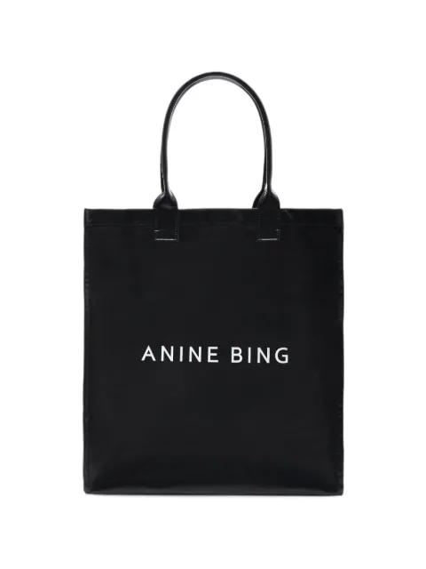 ANINE BING bolso shopper Leonie de lona recubierta