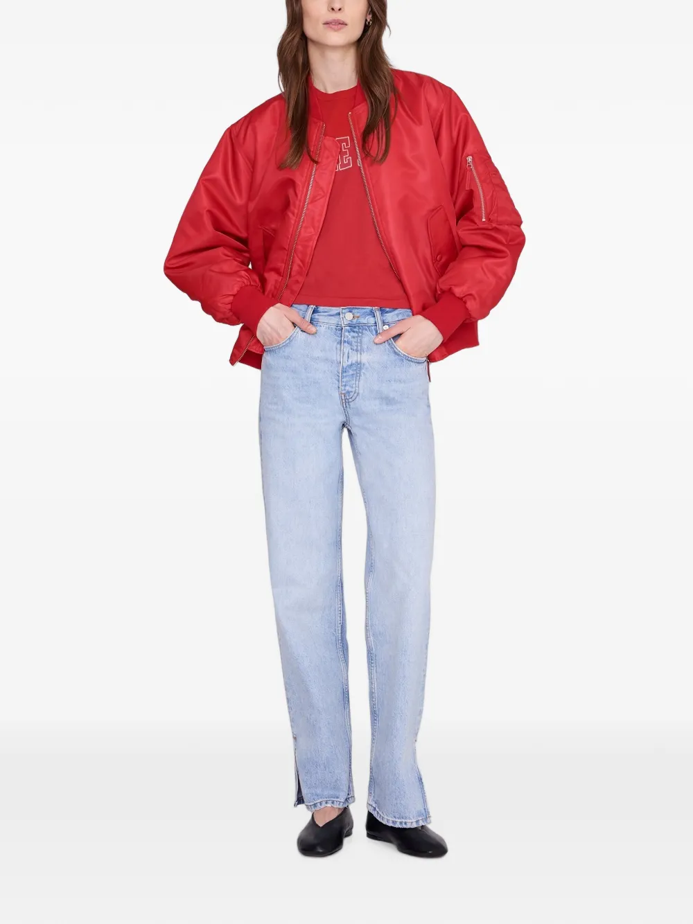ANINE BING Shelley T-shirt Rood