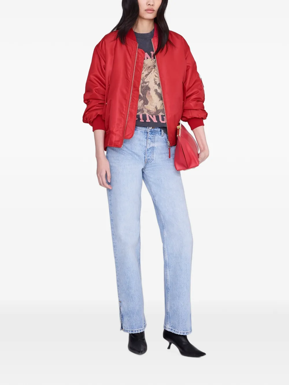 ANINE BING Miles Bing sweater met tijger Grijs