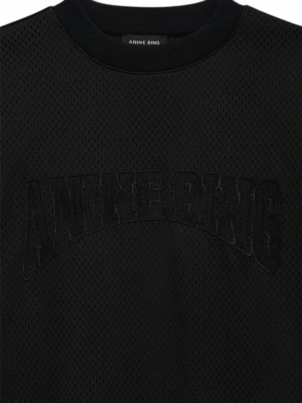 ANINE BING Nell T-shirt met mesh Zwart