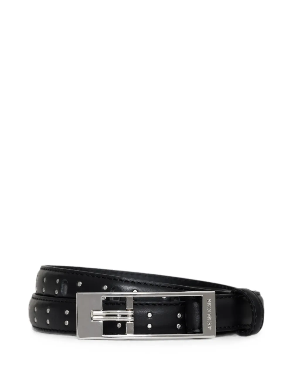 ANINE BING Elly belt studs smooth leather - Nero
