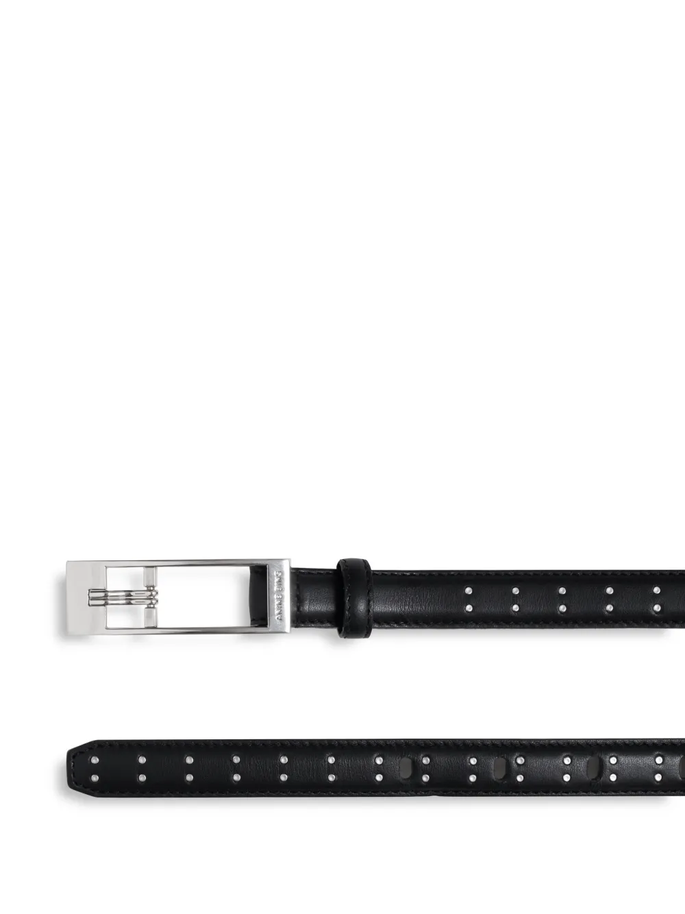 ANINE BING Elly soepele leren riem met studs Zwart