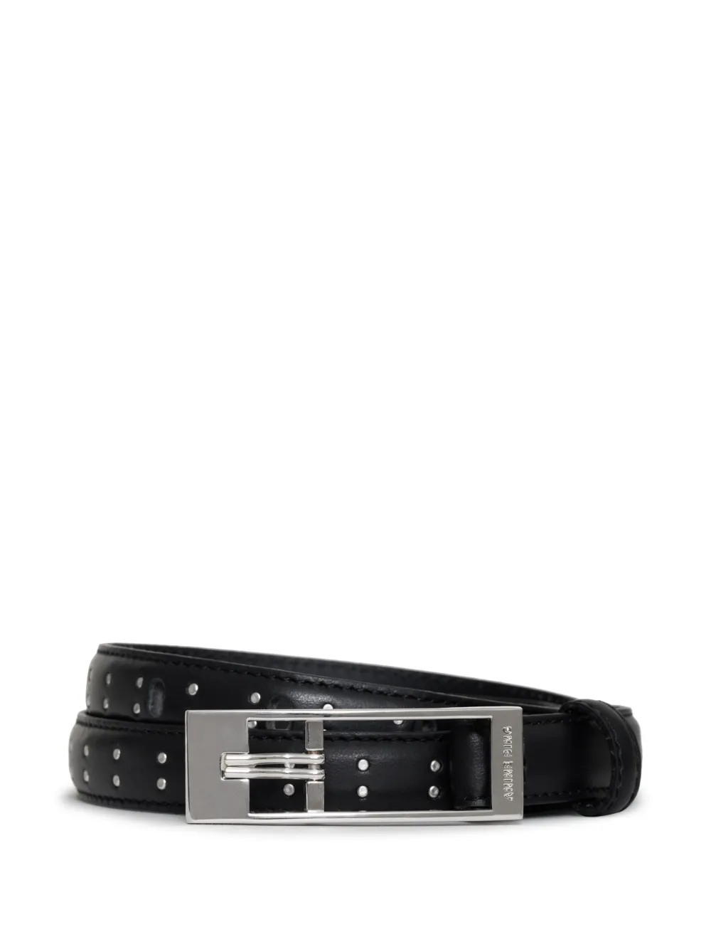 ANINE BING Elly belt studs smooth leather - Nero