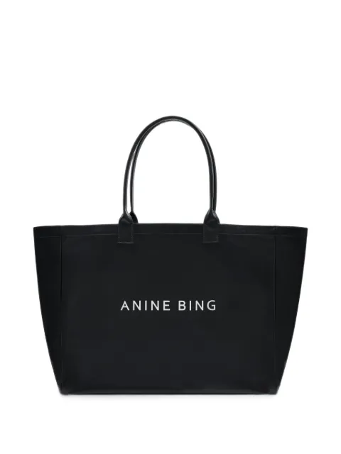 ANINE BING bolso shopper Leonie de lona recubierta