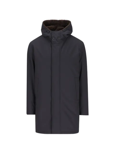 Herno hooded single-breasted coat