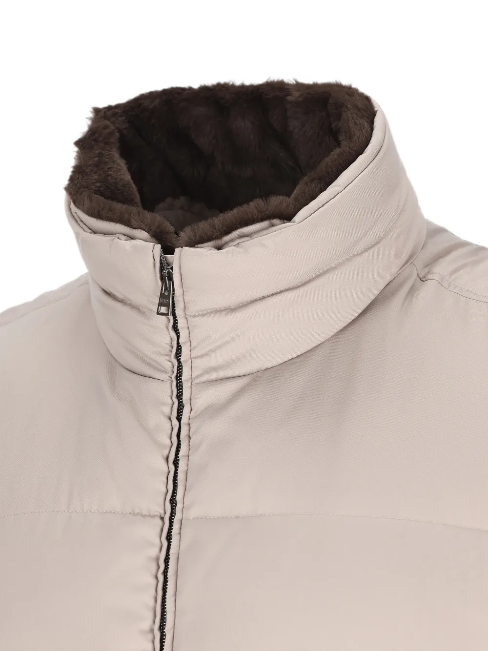 Herno Bodywarmer met hoge hals Beige