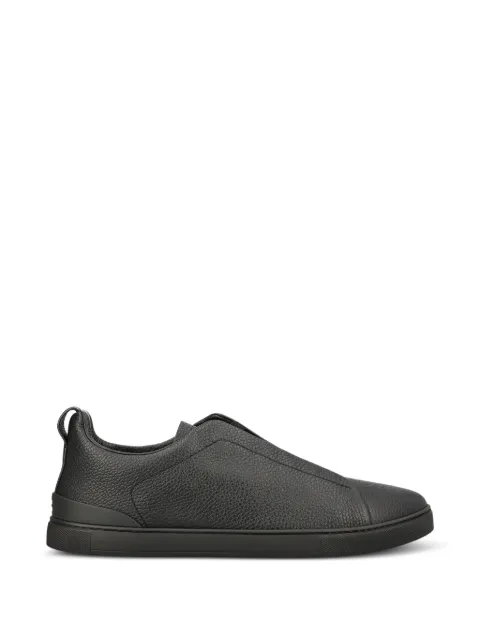 Zegna black leather Triple Stitch™ sneakers