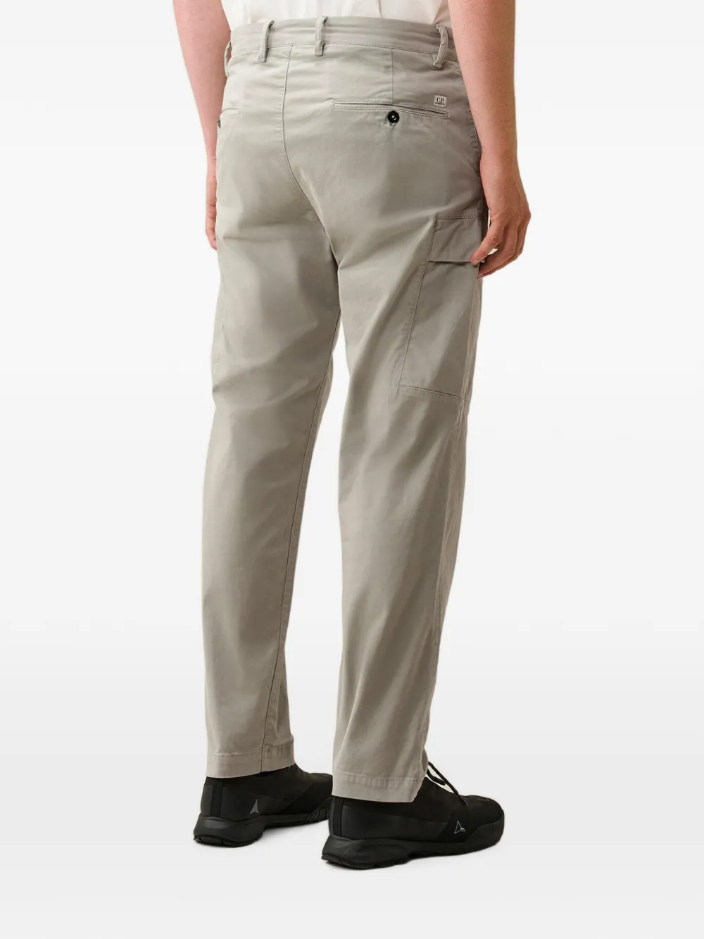 C.P. Company Stretch satijnen cargo broek Beige