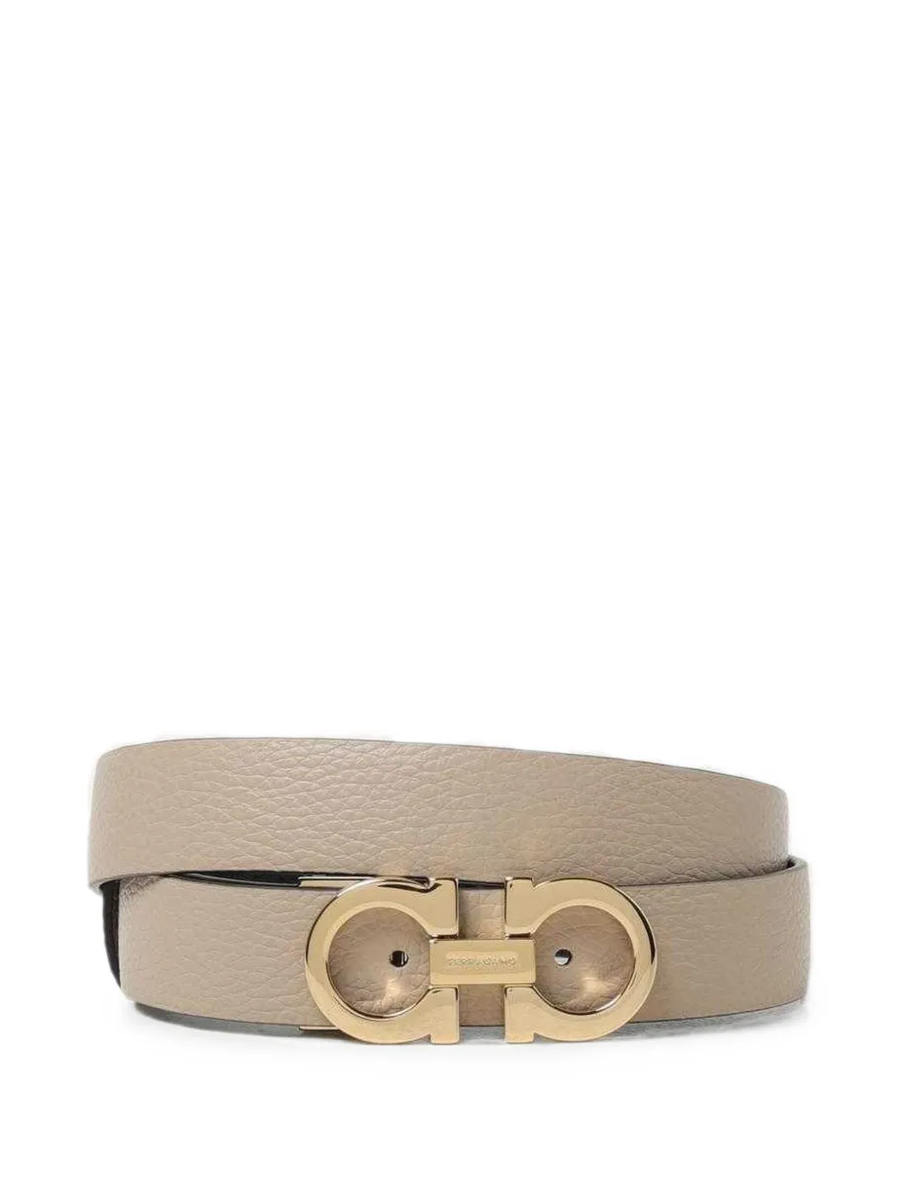 Ferragamo reversible and adjustable Gancini belt - Toni neutri