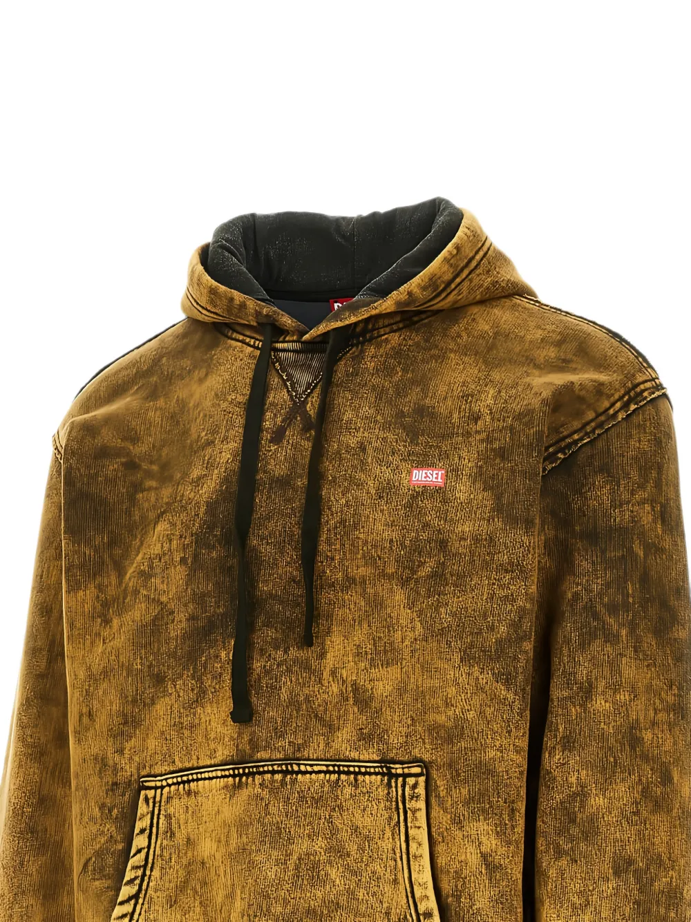 Diesel Hoodie met logopatch Geel