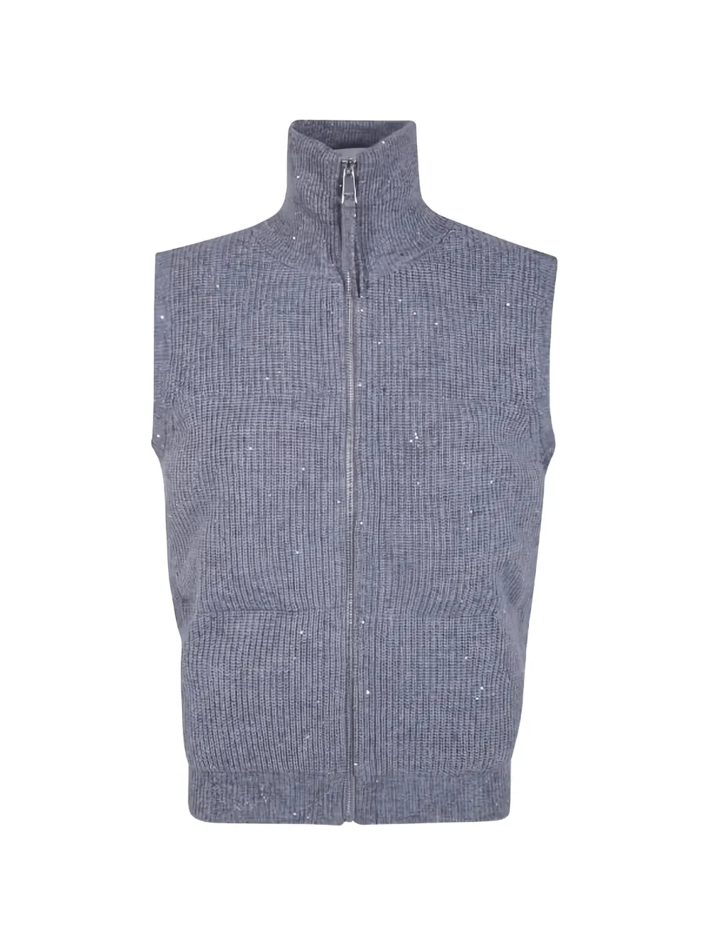 Seventy sequin-embellished ribbed sweater - Grigio