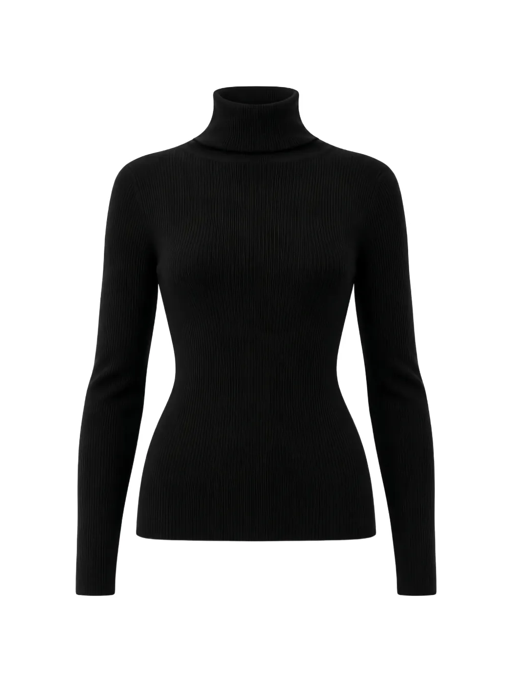 Seventy ribbed-knit roll-neck sweater Zwart