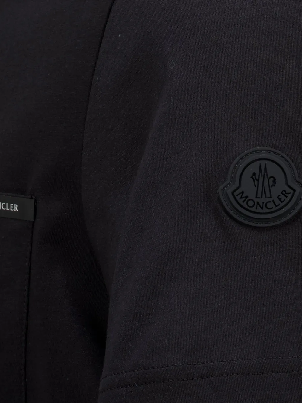 Moncler katoenen-jersey T-shirt met borstzak Zwart