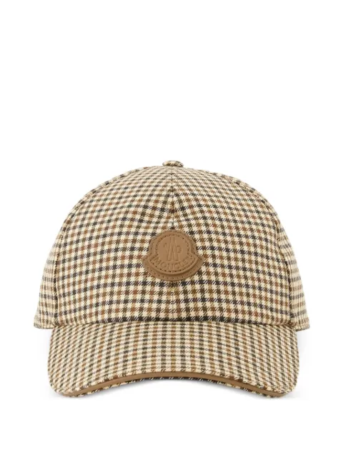 Moncler check wool baseball cap