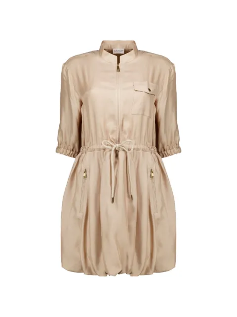 Moncler silk twill mini shirt dress