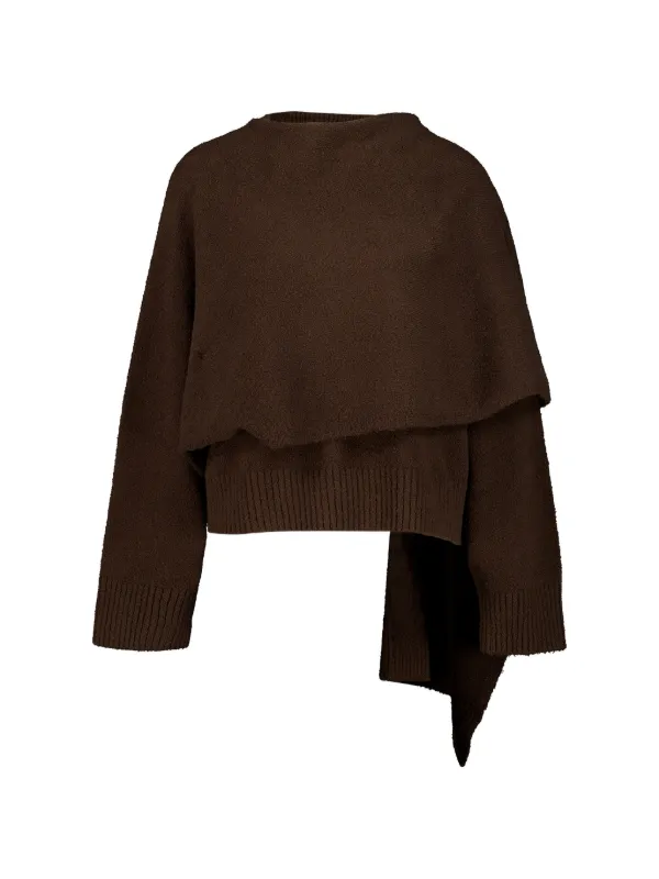 Altuzarra Palmer Draped Sweater in Brown