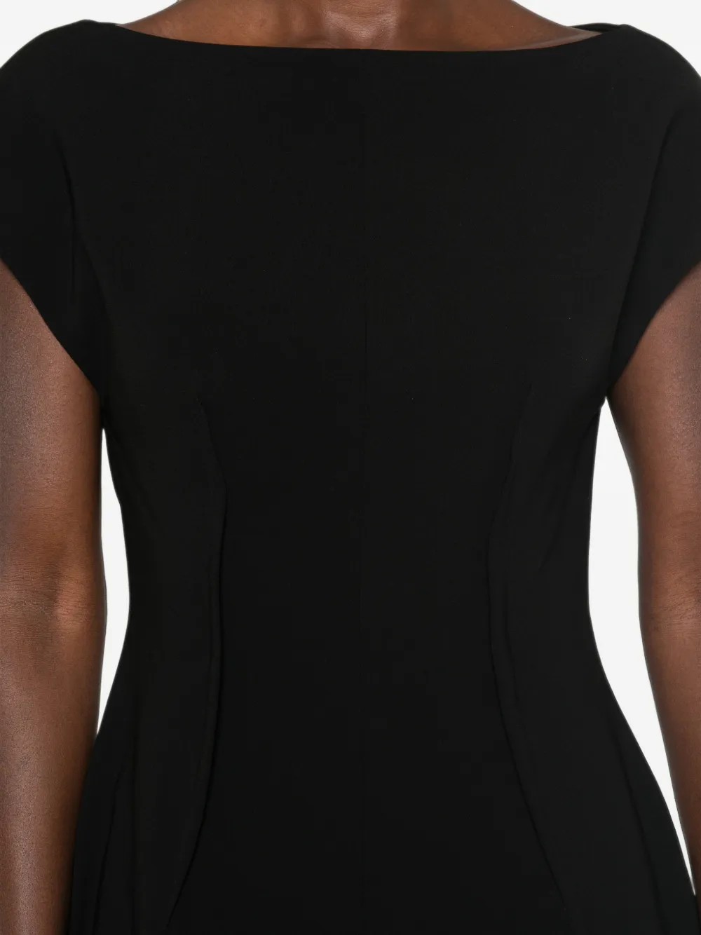 Proenza Schouler Mini-jurk met kapmouwen en boothals Zwart