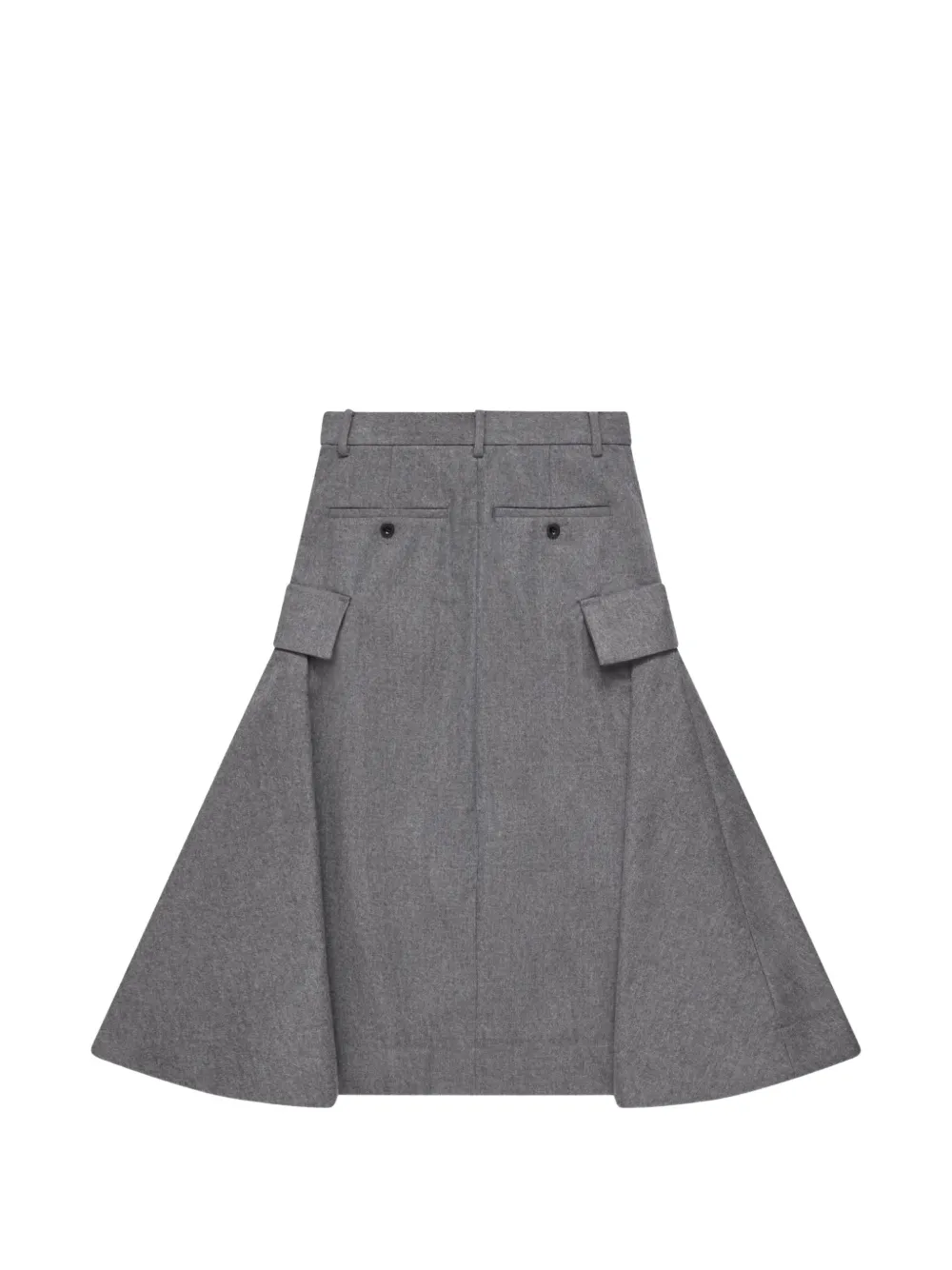 sacai Midi-plooirok Grijs