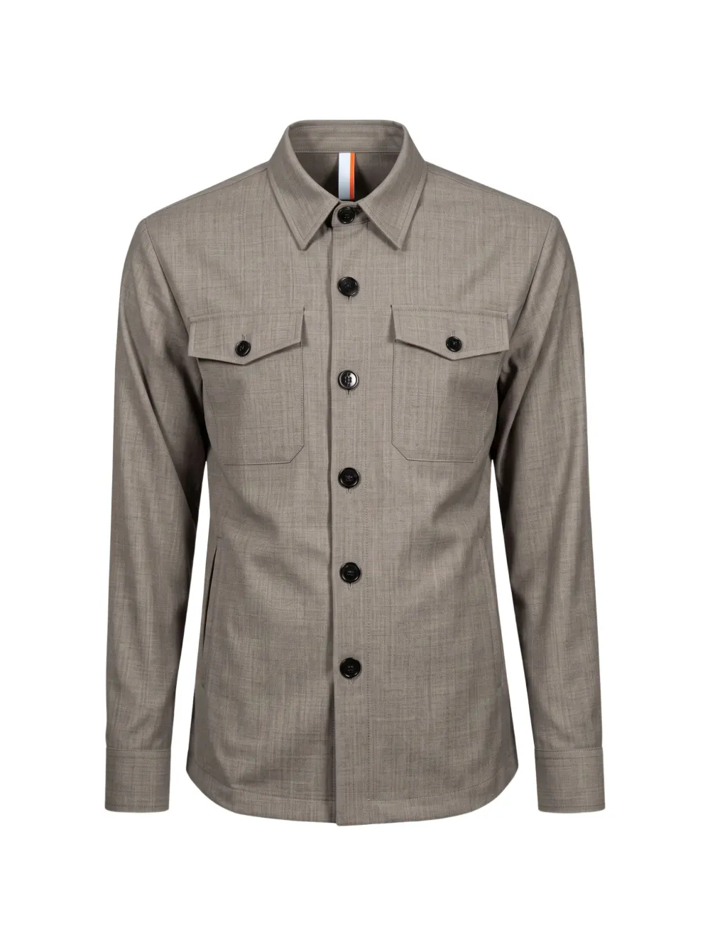 P.m.d.s Button-up Long-sleeve Shirt In Neutral