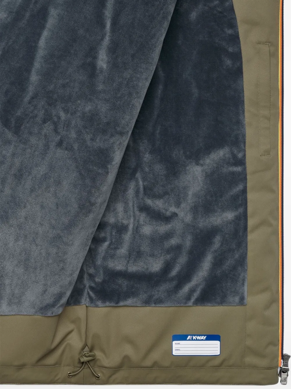 K-Way Jacko jack met logo-patch en capuchon Groen