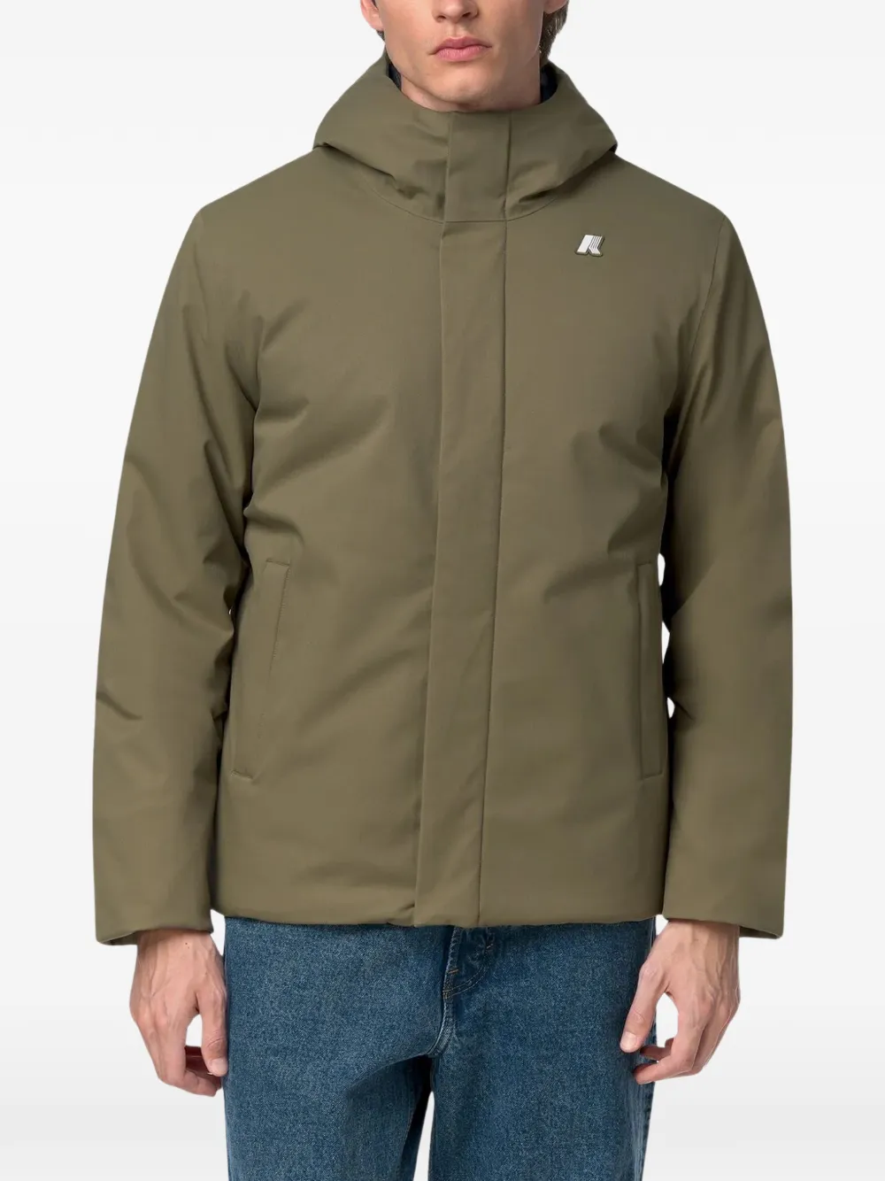 K-Way Jacko jack met logo-patch en capuchon Groen