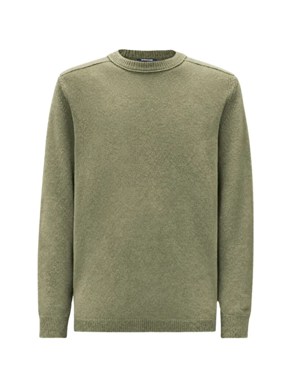 C.P. Company Metropolis Series bouclè extrafine merino crewneck logo sweater Groen