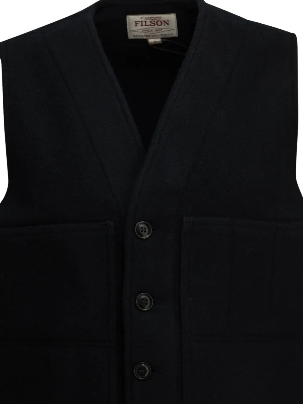 Filson Mouwloos gilet met knopen Blauw