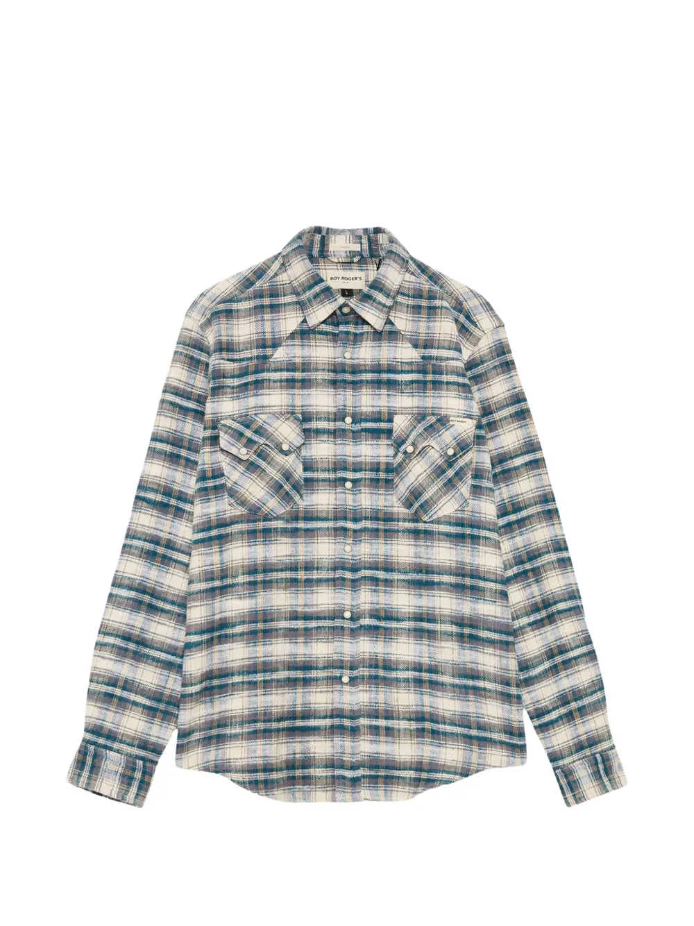 Roy Rogers Western Check-pattern Shirt In Blue